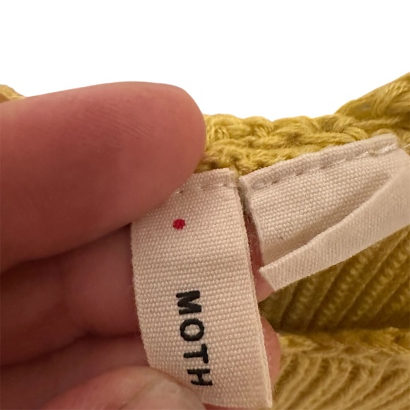 MOTH‎ Anthropologie Knitted Cami Vest Top in Mustard Yellow Size Small - Picture 3 of 6